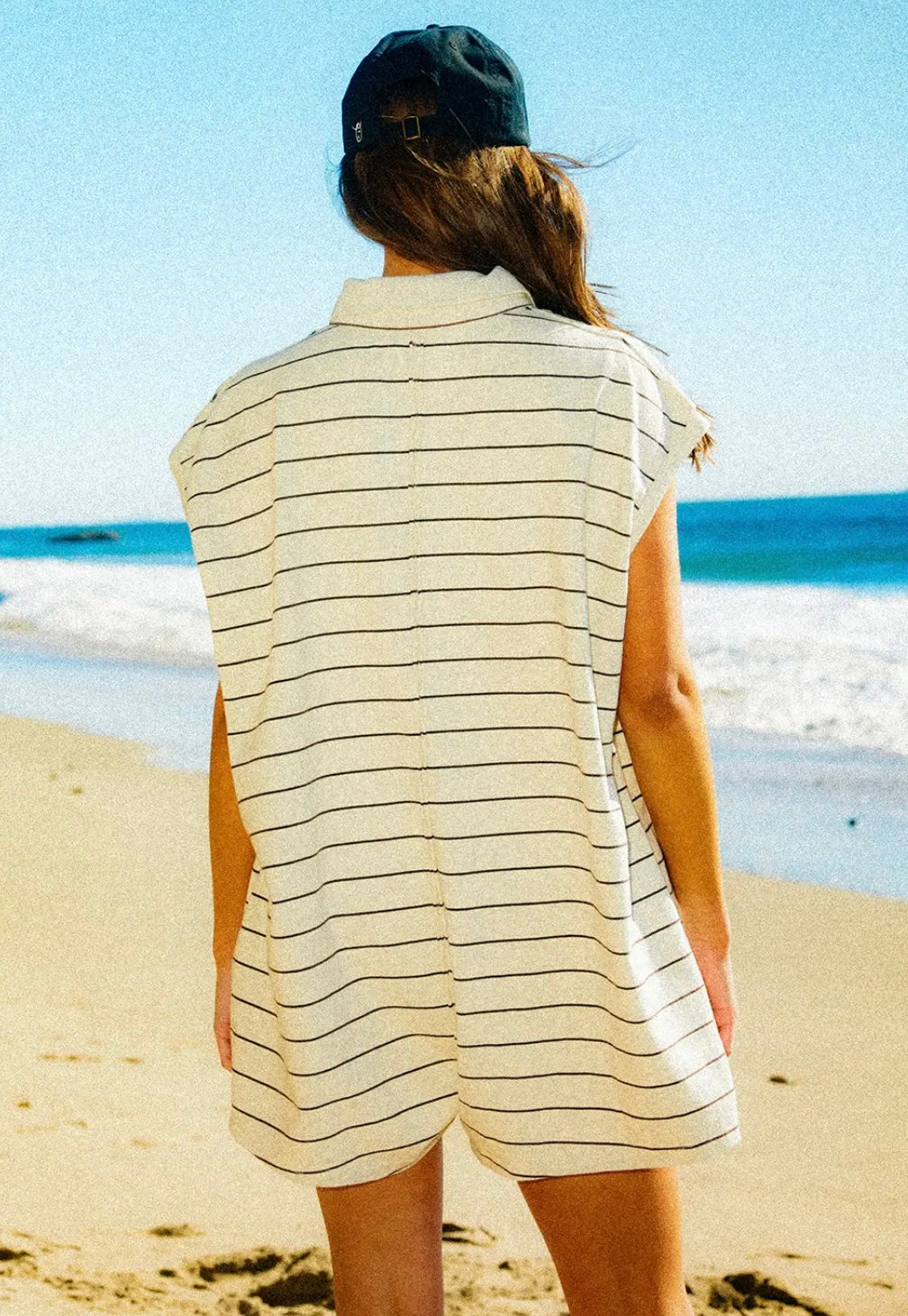 Polo Oversized Stripe Romper
