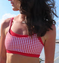 Red Gingham Sports Bra