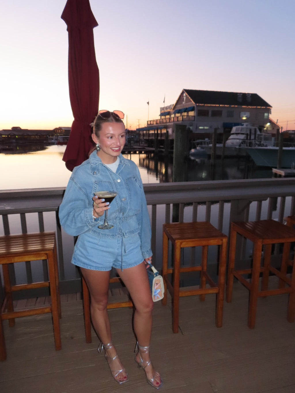 Low Rise Denim Shorts