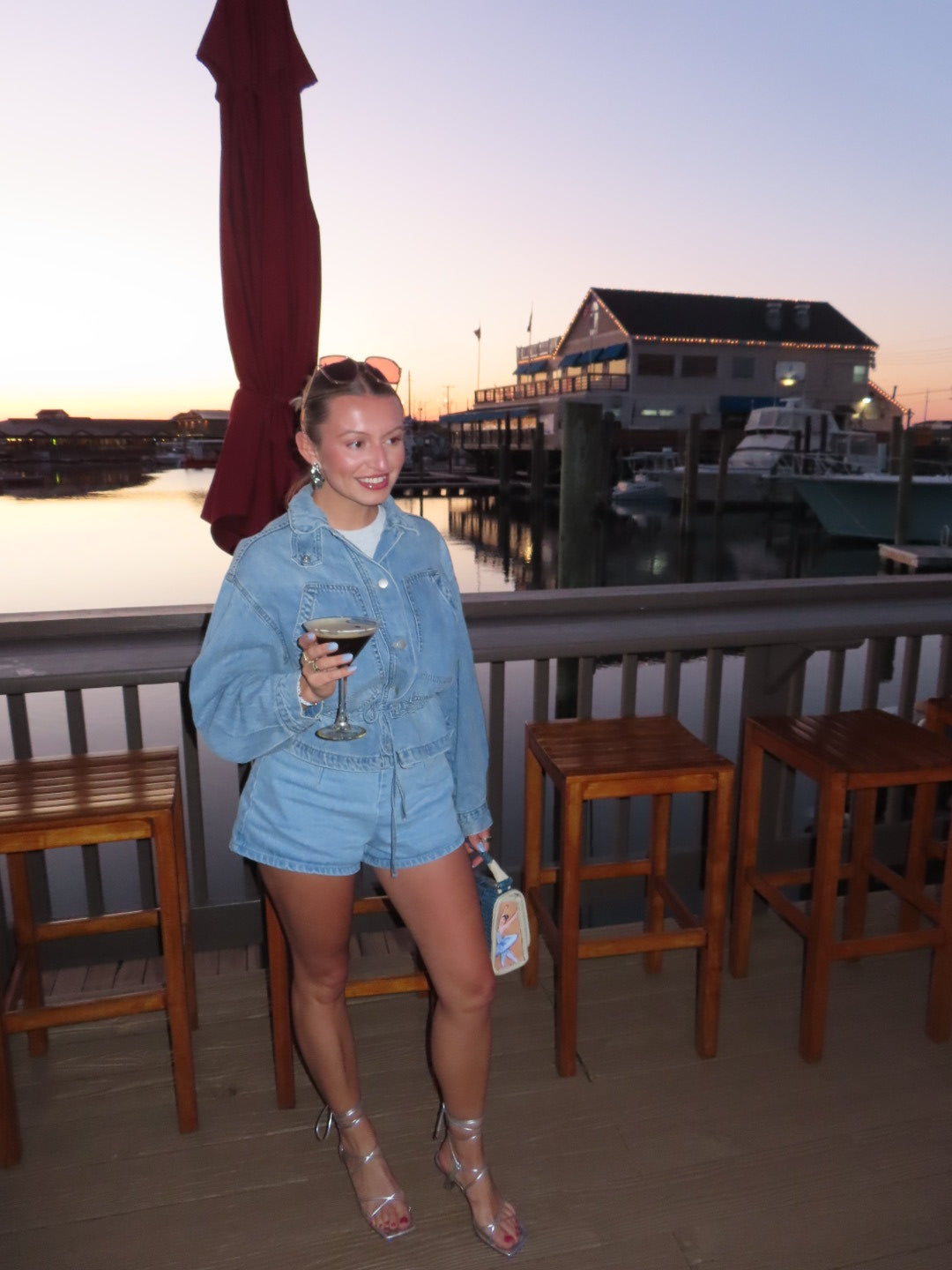 Low Rise Denim Shorts