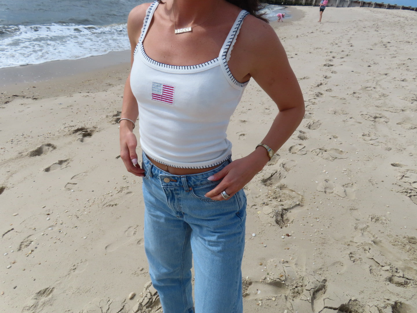 White All American Tank