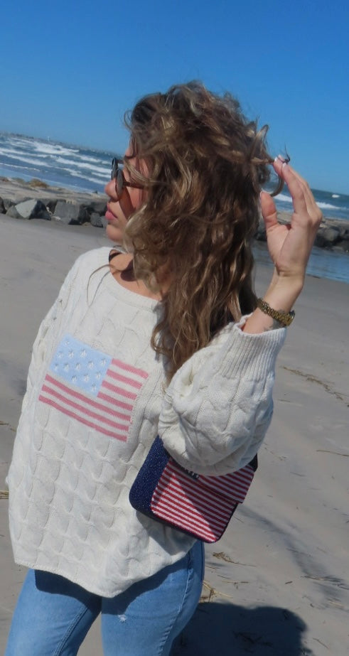 Boat Neck Flag Sweater
