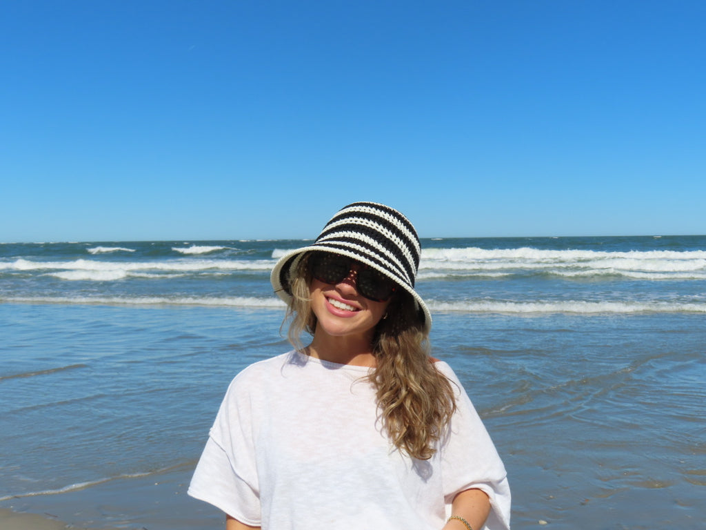Smooth Sailing Striped Weave Hat