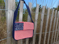 American Flag Beaded Bag