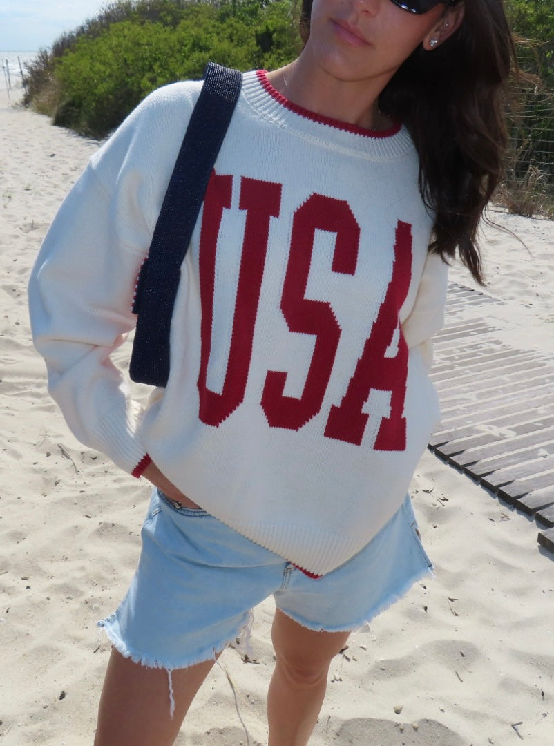 USA Cream Crewneck